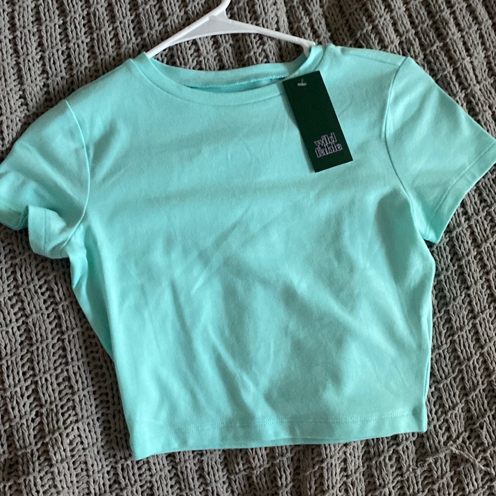 teal baby tee